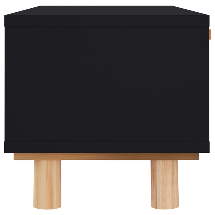 Măsuță de cafea negru 80x40x30cm lemn prelucrat&lemn masiv pin WALTI