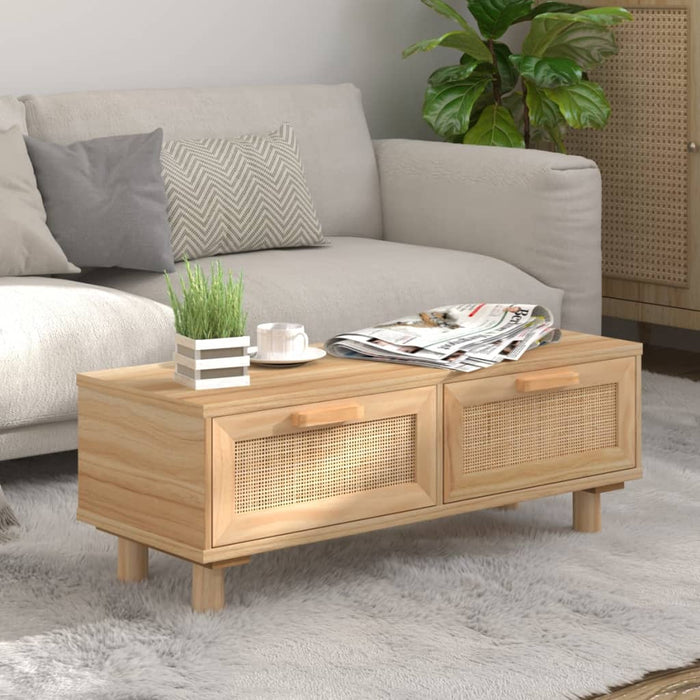 Măsuță de cafea maro 80x40x30cm lemn prelucrat&lemn masiv pin WALTI
