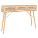 Masă consolă maro 105x30x75 cm lemn masiv pin și ratan natural - WALTI WALTI