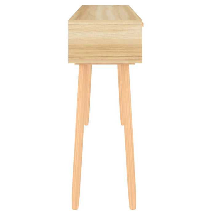 Masă consolă maro 105x30x75 cm lemn masiv pin și ratan natural - WALTI WALTI
