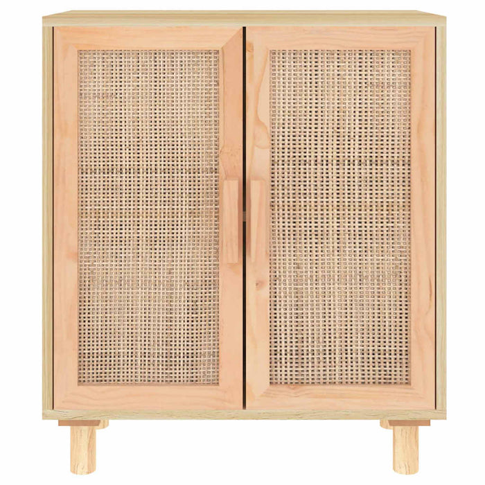 Servantă, maro, 60x30x70 cm, lemn masiv pin și ratan natural - WALTI WALTI