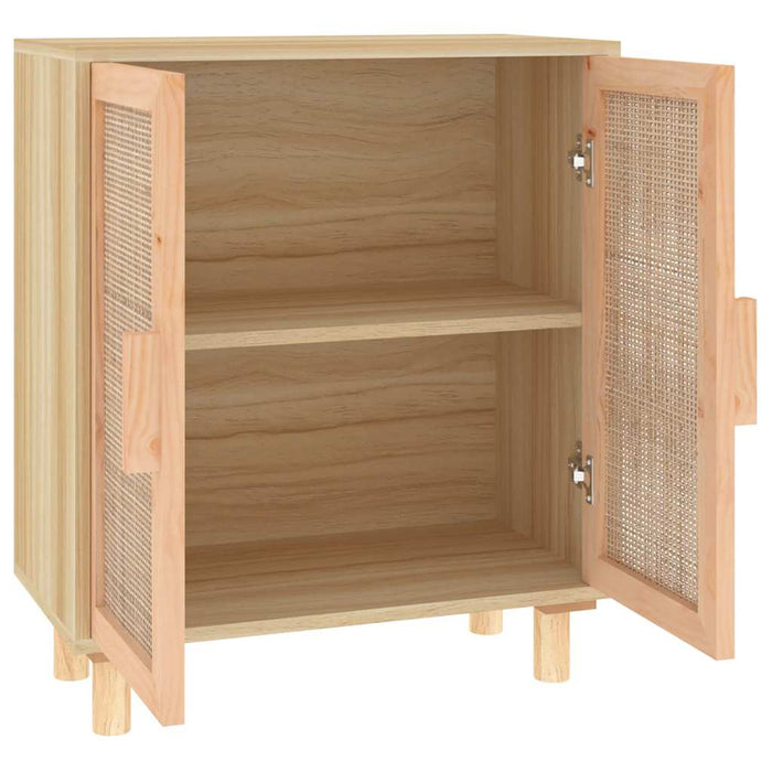 Servantă, maro, 60x30x70 cm, lemn masiv pin și ratan natural - WALTI WALTI