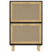 Pantofar, negru, 52x25x80 cm, lemn prelucrat și ratan natural - WALTI WALTI