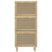 Pantofar, alb, 52x25x115 cm, lemn prelucrat și ratan natural - WALTI WALTI
