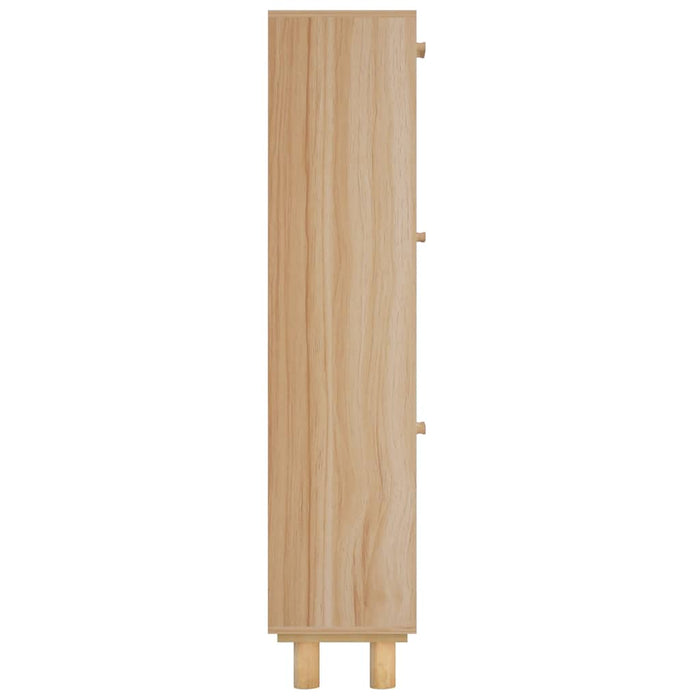 Pantofar, maro, 52x25x115 cm, lemn prelucrat și ratan natural WALTI