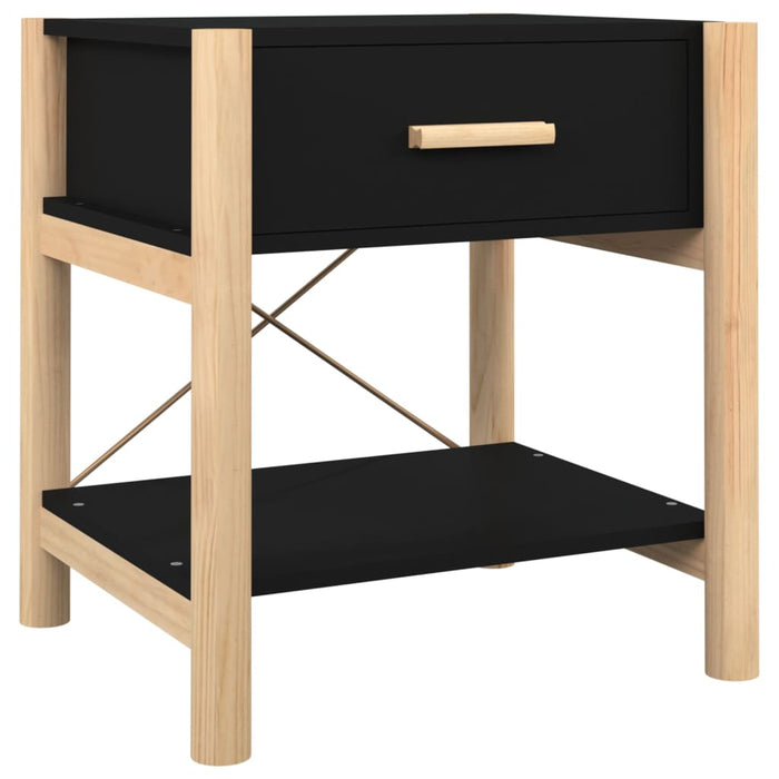 Noptiere, 2 buc., negru, 42x38x45 cm, lemn compozit - WALTI WALTI