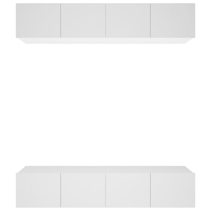 Comode TV, 4 buc., alb, 80x30x30 cm, lemn prelucrat - WALTI WALTI