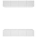 Comode TV, 4 buc., alb, 80x30x30 cm, lemn prelucrat - WALTI WALTI