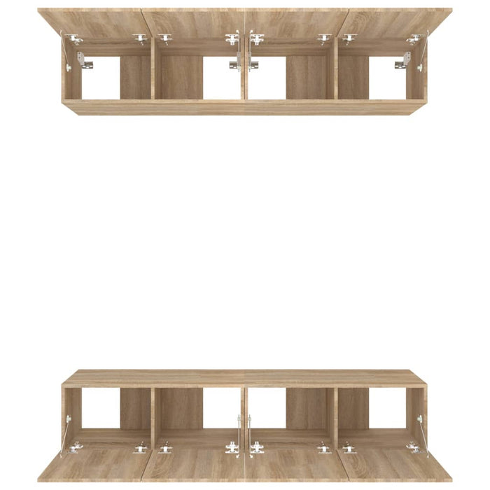 Comode TV, 4 buc., stejar sonoma, 80x30x30 cm, lemn prelucrat - WALTI WALTI