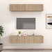 Comode TV, 4 buc., stejar sonoma, 80x30x30 cm, lemn prelucrat - WALTI WALTI