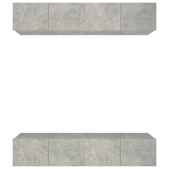 Comode TV, 4 buc., gri beton, 80x30x30 cm, lemn prelucrat - WALTI WALTI