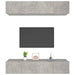 Comode TV, 4 buc., gri beton, 80x30x30 cm, lemn prelucrat - WALTI WALTI