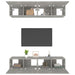 Comode TV, 4 buc., gri beton, 80x30x30 cm, lemn prelucrat - WALTI WALTI