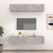 Comode TV, 4 buc., gri beton, 80x30x30 cm, lemn prelucrat - WALTI WALTI