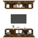 Comode TV, 4 buc., stejar afumat, 80x30x30 cm lemn prelucrat - WALTI WALTI