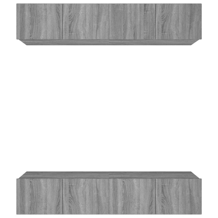 Comode TV, 4 buc., gri sonoma, 80x30x30 cm, lemn prelucrat - WALTI WALTI