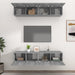 Comode TV, 4 buc., gri sonoma, 80x30x30 cm, lemn prelucrat - WALTI WALTI