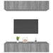 Comode TV, 4 buc., gri sonoma, 80x30x30 cm, lemn prelucrat - WALTI WALTI