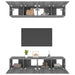 Comode TV, 4 buc., gri sonoma, 80x30x30 cm, lemn prelucrat - WALTI WALTI