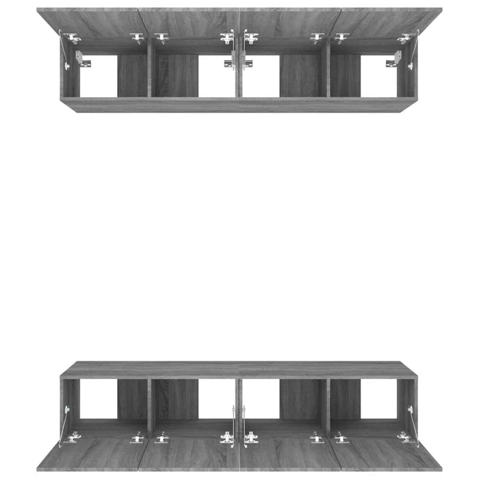 Comode TV, 4 buc., gri sonoma, 80x30x30 cm, lemn prelucrat - WALTI WALTI