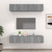 Comode TV, 4 buc., gri sonoma, 80x30x30 cm, lemn prelucrat - WALTI WALTI