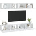 Dulapuri TV de perete, 4 buc, alb, 100x30x30 cm - WALTI WALTI