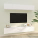 Dulapuri TV de perete, 4 buc, alb, 100x30x30 cm - WALTI WALTI