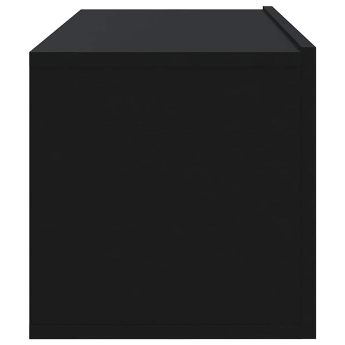Dulapuri TV de perete, 4 buc., negru, 100x30x30 cm WALTI
