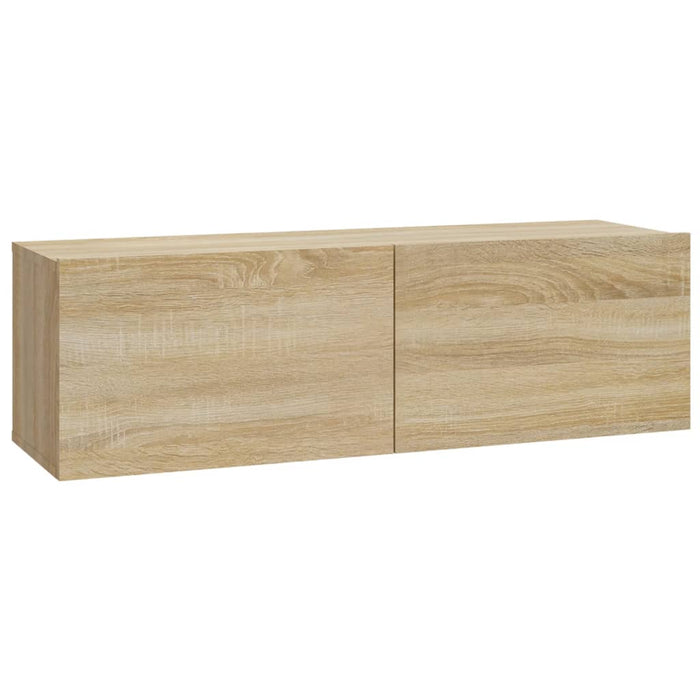 Dulapuri TV de perete, 4 buc, stejar sonoma, 100x30x30 cm - WALTI WALTI
