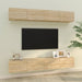 Dulapuri TV de perete, 4 buc, stejar sonoma, 100x30x30 cm - WALTI WALTI