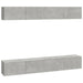 Dulapuri TV de perete, 4 buc, gri beton, 100x30x30 cm - WALTI WALTI