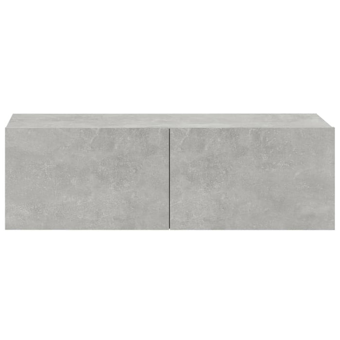 Dulapuri TV de perete, 4 buc, gri beton, 100x30x30 cm - WALTI WALTI