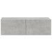 Dulapuri TV de perete, 4 buc, gri beton, 100x30x30 cm - WALTI WALTI