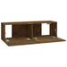 Dulapuri TV de perete, 4 buc, stejar afumat, 100x30x30 cm - WALTI WALTI