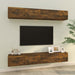Dulapuri TV de perete, 4 buc, stejar afumat, 100x30x30 cm - WALTI WALTI