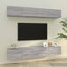 Dulapuri TV de perete, 4 buc, gri sonoma, 100x30x30 cm - WALTI WALTI