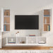 Set dulap TV, 4 piese, alb, lemn prelucrat - WALTI WALTI