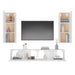 Set dulap TV, 4 piese, alb, lemn prelucrat - WALTI WALTI