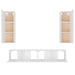 Set dulap TV, 4 piese, alb, lemn prelucrat - WALTI WALTI