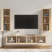 Set dulap TV, 4 piese, stejar sonoma, lemn prelucrat - WALTI WALTI