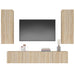 Set dulap TV, 4 piese, stejar sonoma, lemn prelucrat - WALTI WALTI