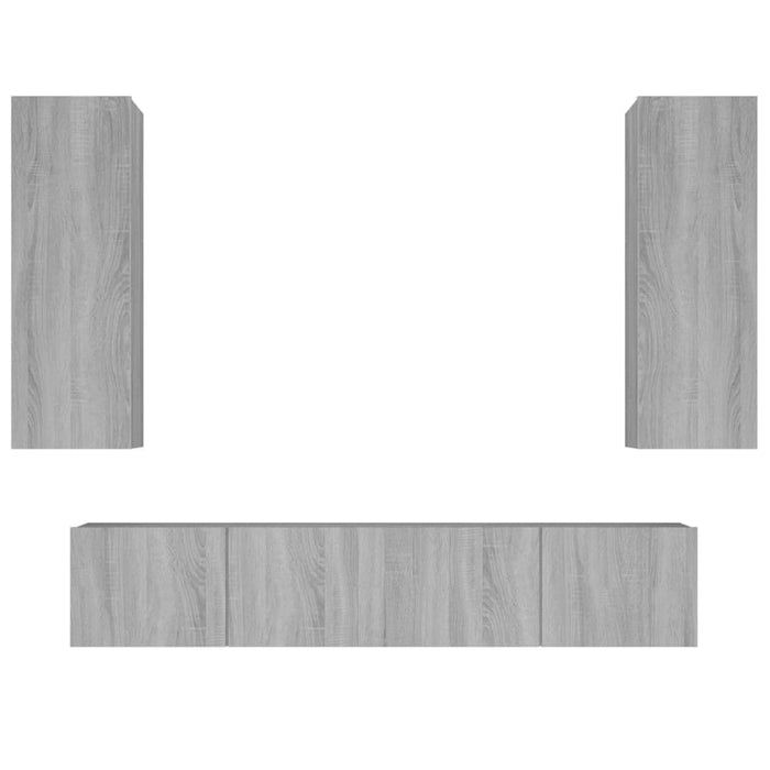 Set dulapuri TV, 4 piese, gri sonoma, lemn prelucrat - WALTI WALTI