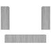 Set dulapuri TV, 4 piese, gri sonoma, lemn prelucrat - WALTI WALTI
