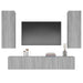 Set dulapuri TV, 4 piese, gri sonoma, lemn prelucrat - WALTI WALTI
