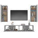 Set dulapuri TV, 4 piese, gri sonoma, lemn prelucrat - WALTI WALTI