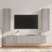 Set dulapuri TV, 4 piese, gri sonoma, lemn prelucrat - WALTI WALTI