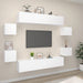 Set dulap TV, 8 piese, alb, lemn prelucrat - WALTI WALTI