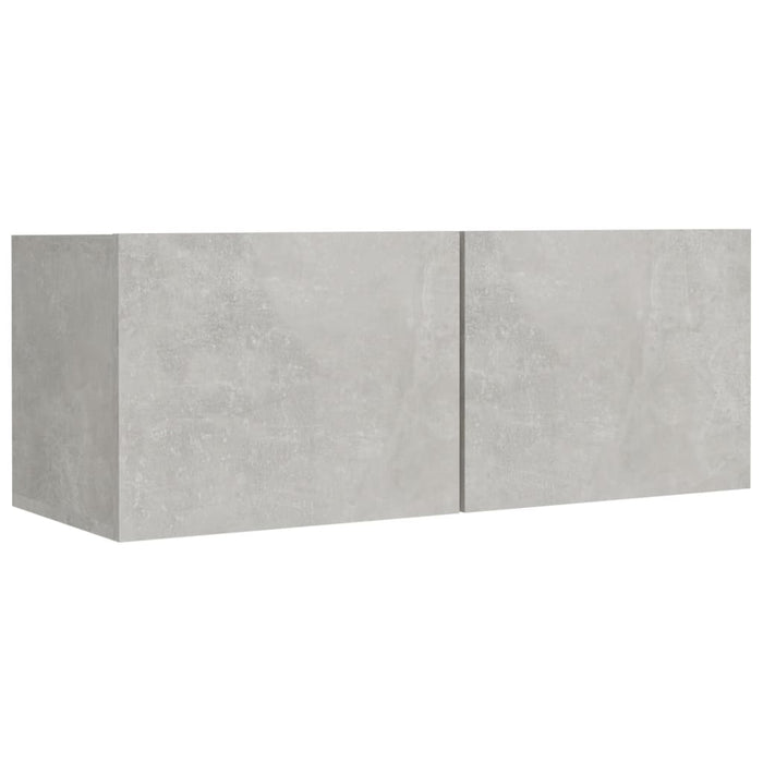 Set dulap TV, 8 piese, gri beton, lemn prelucrat - WALTI WALTI