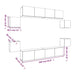 Set dulap TV, 8 piese, gri beton, lemn prelucrat - WALTI WALTI