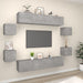 Set dulap TV, 8 piese, gri beton, lemn prelucrat - WALTI WALTI